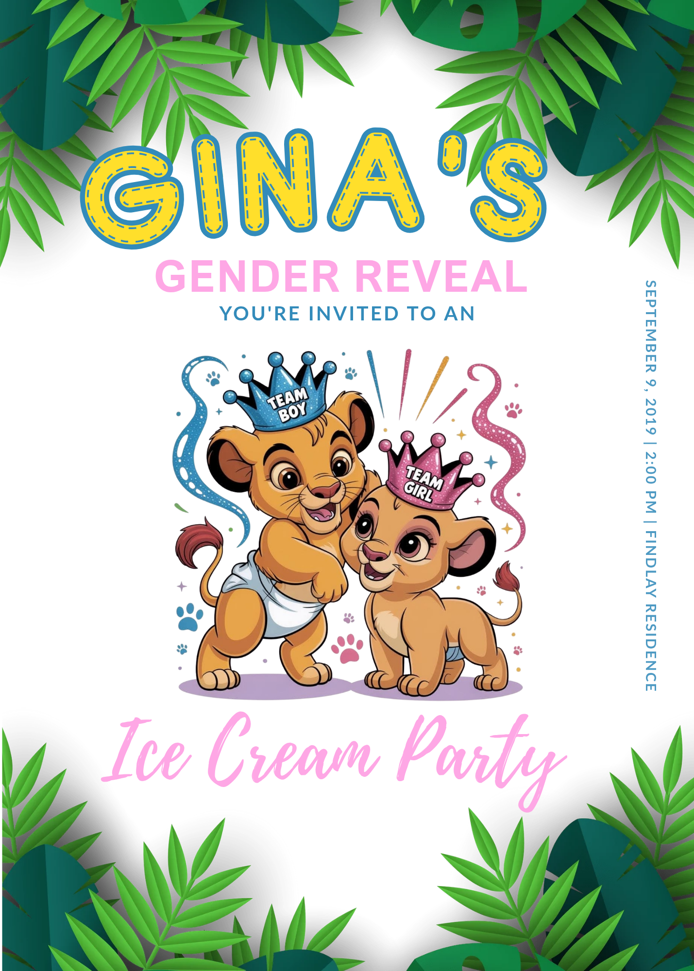 Digital/Printed Invitations(Set of 12)