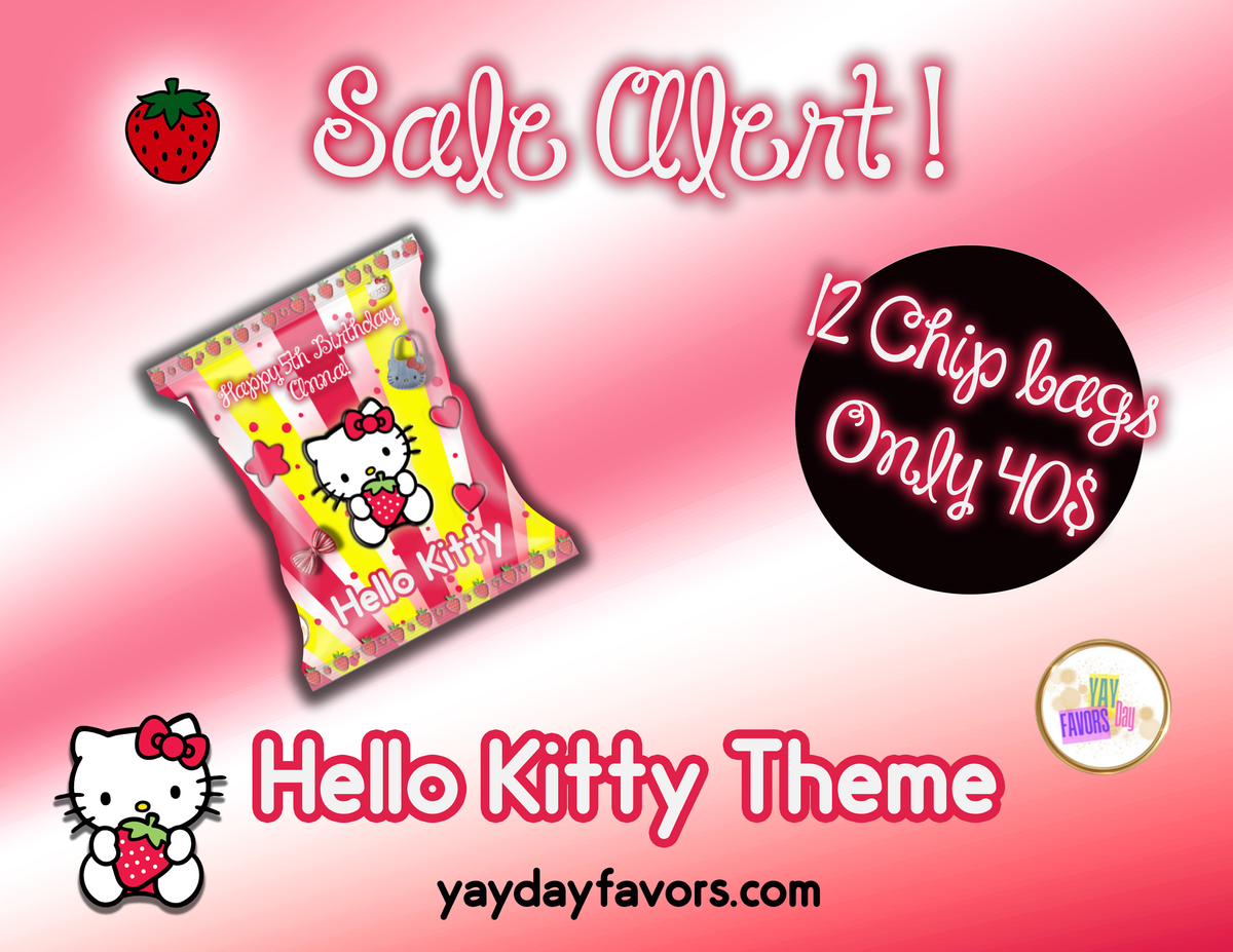Hello Kitty Chip Bags - Set of 12